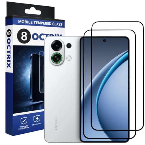 Image of Military-Grade Tempered Glass Screen Protector Compatible for OPPO K13 Turbo / K13 Turbo Pro 5G with Edge to Edge Coverage - Case Friendly, Free Installation Kit (Pack Of 2)