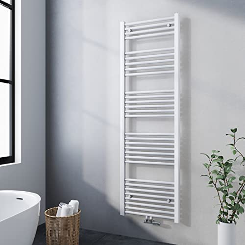 Preisvergleich Produktbild Meykoers Badheizkörper 1600 x 500mm, Handtuchheizkörper Handtuchtrockner 654 Watt Weiß Heizkörper Bad Mittelanschluss Handtuchwärmer Heizung Radiator