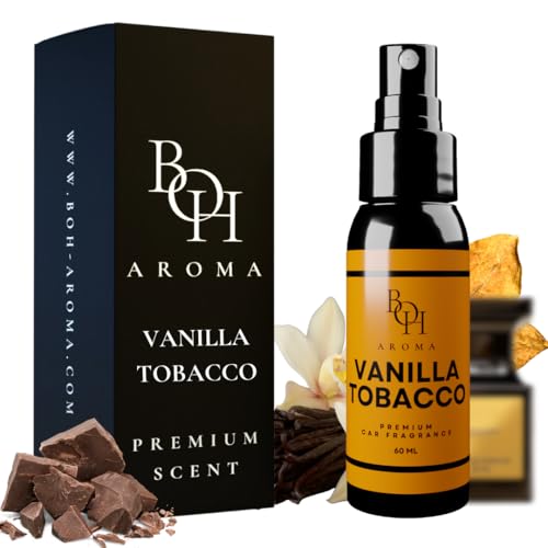 VANILLA TOBACCO Auto Duft - Auto Parfüm und auto lufterfrischer Innenraum, neutralisiert Gerüche im Auto, Autoduft mit eigenem parfum, autozubehör innenraum 60ml