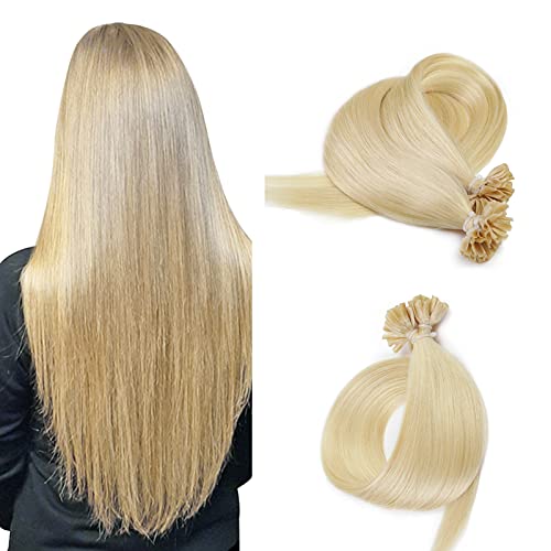 Neitsi® 20" 25s/lot 1g/s Light Ash Blonde 100% Remy Human Hair Nail U Tip Hair Extension (22#)