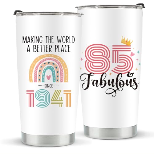 kdxpbpz 85th Birthday Gifts for Women, 1941 85th Birthday Decorations for Woman, 85 Year Old Gifts For Women, Grandma, Her, 20 oz Stainless Steel Vacuum Insulated Tumbler