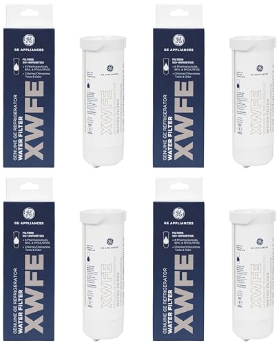 Image of GE XWFE Refrigerator Water Filter | Reduces Lead & 50+ Impurities | Replace Every 6 Months | Pack of 4
