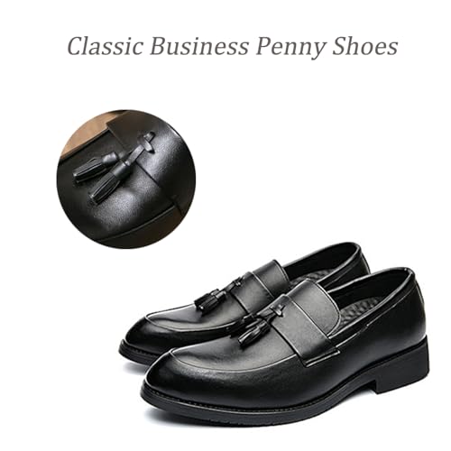 Men's Tassel Slip-On Penny Loafers Fashion Breathable Comfort Dress Shoes Business Formal Casual Smoking Shoes Wedding Party Work Daily Shoes2