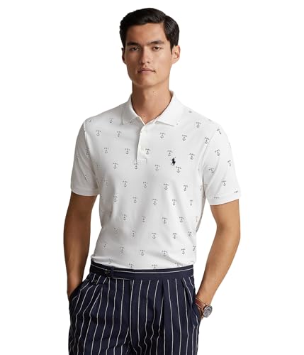 Image of POLO RALPH LAUREN Men's Classic Fit Printed Soft Cotton Polo Shirt