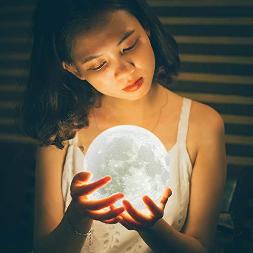 Moon Lamp, Logrotate 3D Printing Led 16 Colors Moon Light, Decorative Lights Night Light With Remote&Touch Control And Adjustable Brightness & Usb Recharge For Kids Lovers Birthday Gifts (6.0 Inch) #TOP7