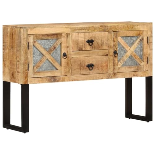 Vopese Aparador de Madera de Mango Rugosa 110x30x74 cm Armario de Almacenaje, Aparador Auxiliar Mueble de Almacenaje de Salón Buffet Moderno