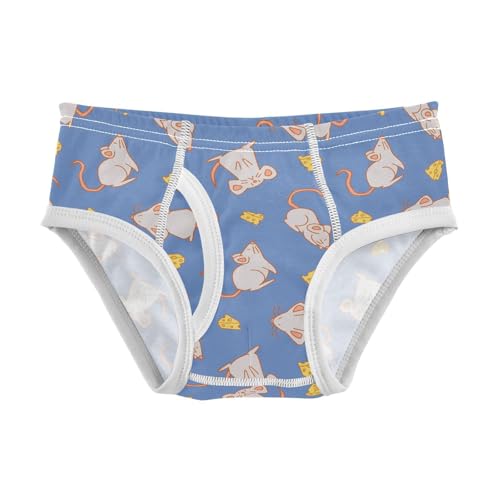 Cotton Little Boys Briefs Soft Mouse Mice Cheese Toddler Underwear