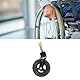 6-Zoll-Rollstuhl-Lenkrad, Stoßdämpfende Feder, PU-Nabe, 360-Grad-Rollator-Vorderrolle für Rollatoren, Gehhilfen, Solides PVC, Belastbar Bis 75 Kg