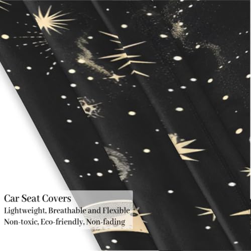 Image of Breathable Car Seat Cover for Babies, Women Nursing Covers, Multi Use Car Seat Canopy Cover, Infant Car Sun Shade Covers Windproof, Boy & Girl Shower Gifts (Moon & Stars Black)