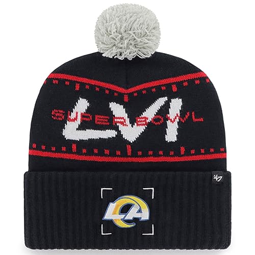 LOS ANGELES RAMS SUPER BOWL LVI VIEW '47 CUFF KNIT OSF / NAVY / A