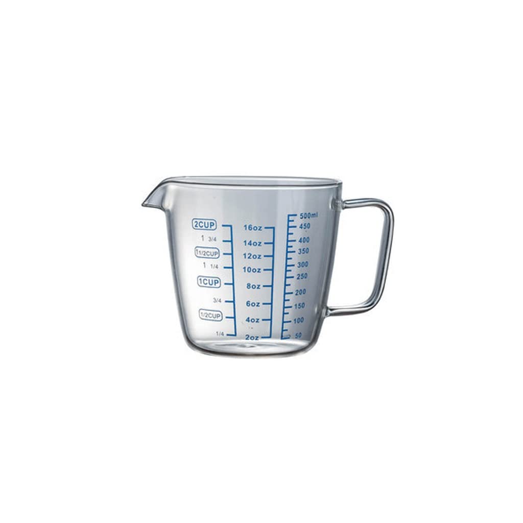 Vaso con Tazas de Leche graduadas Tazas medidoras para Hornear en casa Tazas de Desayuno Tazas graduadas Medidor de Cocina (Color : 250ml) (500ml)
