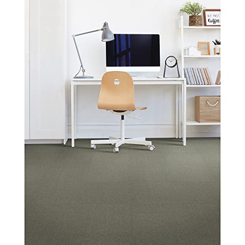 Image of Mohawk Advance 24 inch x 24 inch Berber (Loop pile), 0.11 inch Pile Height, Carpet Tile, Nylon Fiber, Stone Color, (1 Tile)
