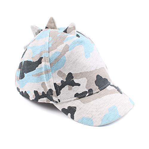 Summer Baby Boy Baseball Hat Dinosaur Infant Visor Caps Cotton Toddler Boys Sun Hats (Camouflage Dinosaur, 48cm)