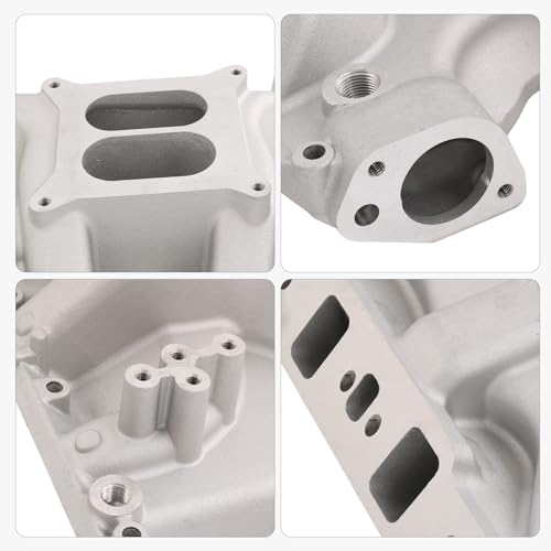 Image of DICMIC Aluminum Dual Plane Intake Manifold Compatible with Ford Small Block Windsor V8 5.8L 351W Idle-6800 RPM Range Replace# 84023
