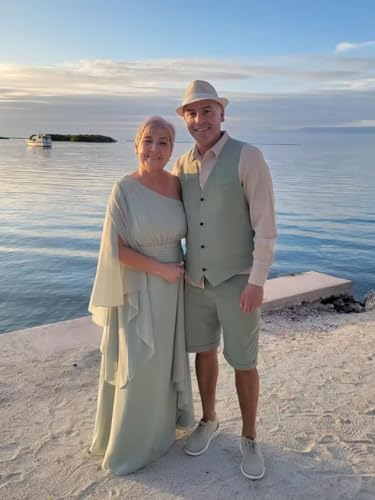 Mens Suit for Wedding Vest and Pants Slim Fit 2 Piece Linen Casual Summer Suit for Homecoming Summer Wedding2