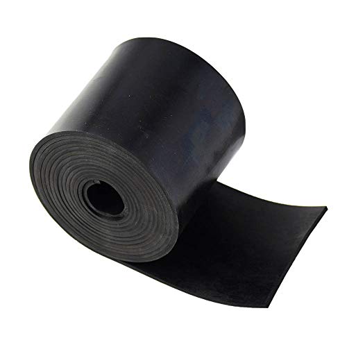 Dobtim Neoprene Rubber Sheet 1/8 (.125)" Thick X 4" Wide X 48'' Long, Solid Rubber Strips Use For Gaskets Diy Material, Supports, Leveling, Sealing, Bumpers, Protection, Abrasion, Black #TOP5