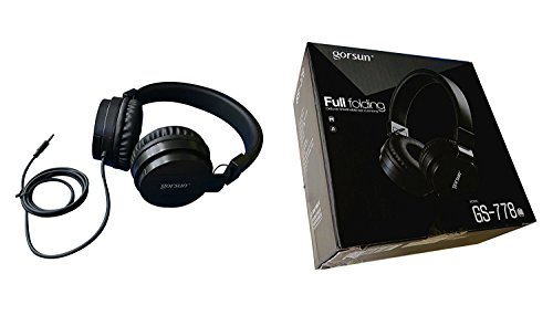 ONTA gorsun® Cuffie per Bambini, Pieghevoli Leggere On Ear Auricolari per Bambini Ragazzi e Ragazze, Comode Audio Cuffie per Bambina per Cellulare/Smartphone /Tablet/ Mp3-black