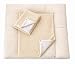 Wickelauflage Set 3-teilig – Wickelunterlage aus Waffelstoff mit Druckknöpfen – Baby Wickelauflage mit 2 Frottee Overlays – Wickeltischauflage –75X75cm (Breite x Tiefe), Hellbeige