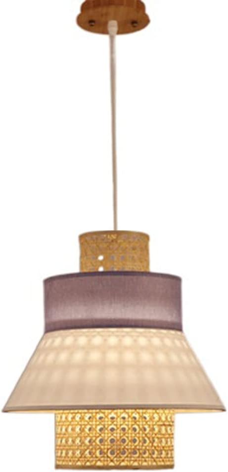 CSSYKV Nordic Bed Kroonluchter Stoffen Lamp Handgeweven Rotan Lantaarn Hanglamp Met 47,2 Snoer Rotan Lamp Plafondlamp Kroonluchter Armatuur Japans Restaurant Theesalon Bamboe Geweven Lamp