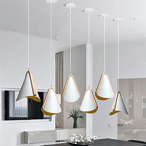Suspension réglable en bois blanc et métal noble pour salon élégant