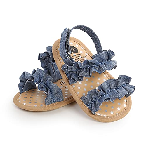 Image of Infant Baby Girls Boys Summer Sandals Premium Unisex Non Slip Rubber Soft Sole Breathable Toddler First Walker Outdoor Beach Shoes