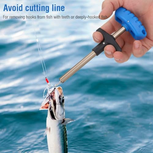 Removedor de anzuelos de pesca práctico accesorio extractor de aparejos en T 5
