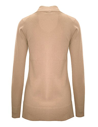 Image of Cielo Women's Solid Basic Open Front Pockets Knit Sweater Cardigan