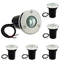 ZSGoes 6 Pack 3W Warm White LED Well In Ground Landscape Lights IP67 Waterproof for Outdoor Lighting, Garden, Yard, Patio, Driveway, Deck, Step, Pathway, Low Voltage 12V 24V DC AC