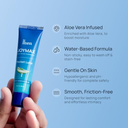 Image of ForMen Water-Based Pocket Intimate Lube Gel with Aloe Vera | Lubricant Gel Men & Women | Non-Sticky, Long-Lasting, Anti-Stain & Skin-Friendly - 20 ml (Pack of 3)
