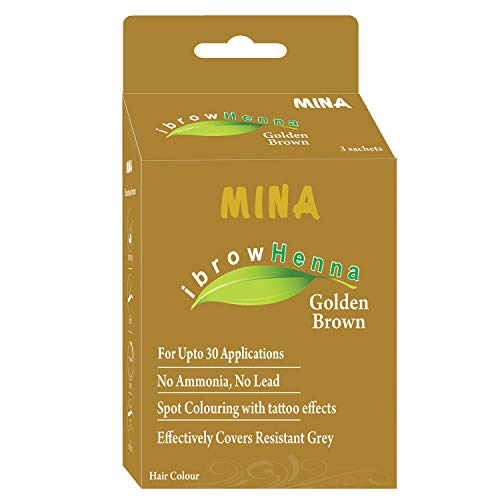 Mina Eyebrow Henna Golden Brown Regular Pack & Tinting Kit For Brow Dye