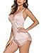 Avidlove Womens Pajama Satin Sleepwear Silk Lace Lingerie Cami Shorts Set Champagne