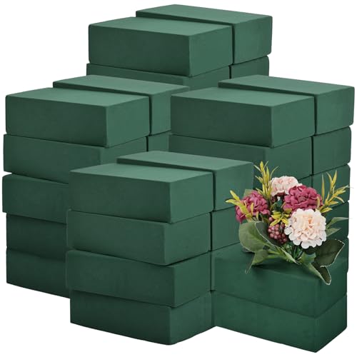 40 Pieces Floral Foam Blocks Dry and Wet Florist Foam Brick Flower Arrangements Supplies for Fresh and Artificial Flowers Craft Plant Filler Decoration (5.5 X 3.2 X 1.8 Inches)