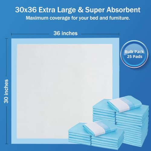 Image of SOFYFINE Bed Pads 30 inchx36 inch Thicken Elderly Adults Incontinence Underpads Disposable, Absorbent Chucks Waterproof,XL Extra Large Puppy Pee Training Pad[75 Pads]