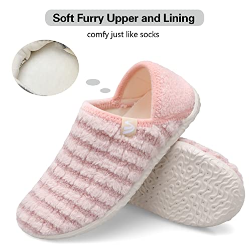 Image of Spesoul Fuzzy House Slippers for Women Men Indoor Closed Back Lightweight Cozy Faux Furry Lining Barefoot House Shoes Slipper Socks for Bedroom Home Office Yoga Outdoor Walking Shoes