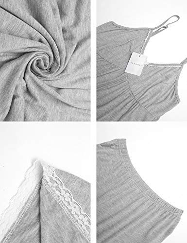 Ekouaer Women's Capri Pajamas Set V-Neck Sleepwear Summer Pj Set Sexy Spaghetti Strap Sleep Set Grey L #TOP5