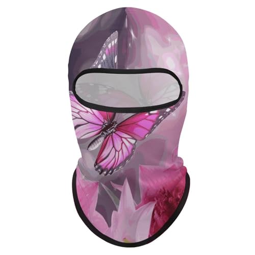 Balaclava para Hombre y Mujer, máscara de esquí con diseño de flores y mariposas, cubre rostro completo para ciclismo miniatura 7