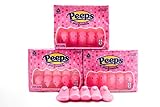Pink Marshmallow Peeps - 3 Packs of 10 - Gluten & Fat Free Snacks - Old School Marshmallow Chicks - Retro Holiday Candy for Easter Baskets and Edible Decorations