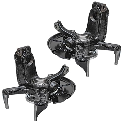 Image of Detroit Axle - Front 4pc Steering Knuckles Kit for 1998-2010 Volkswagen Beetle, 1999-2006 Golf, 1999-2005 Jetta, 2 Steering Knuckles & Wheel Bearing Hubs 2 Struts w /Coil Spring Replacement Suspension