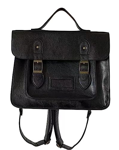 Soyojou Addams Backpack Vintage Leather Nevermore Academy Backpack PU Bag Y2K Travel Backpack