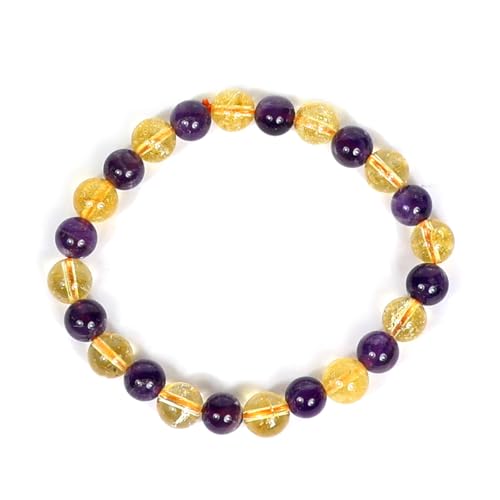 Image of Reiki Crystal Products Natural Crystal Stone 8 mm Round Bead Bracelet for Men & Women | Stretchable Gemstone Bracelet for Meditation, Yoga, Reiki & Daily Wear