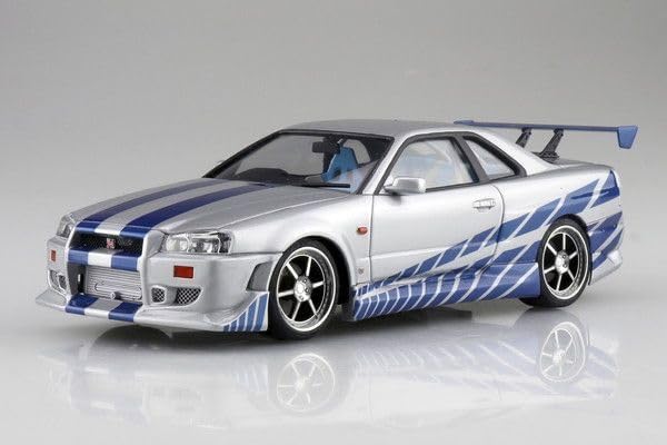 おもちゃ アオシマ 1/24 ムービーメカ No.WS-02 ワイルド・スピード R34 スカイライン GT-R プラモデル [佐川