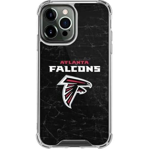 Skinit Clear Phone Case Compatible With Iphone 14 Pro Max - Officially Licensed Nfl Atlanta Falcons Distressed Design #TOP14