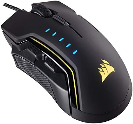 CORSAIR Glaive - RGB Gaming Mouse - Comfortable & Ergonomic - Interchangeable Grips - 16000 DPI Optical Sensor - Aluminum
