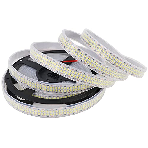 Ledenet Cold White 6500K 5M Double Row 2835 Smd 2400Leds Flexible Strip Tape Dimmable Light 480Leds/M Ribbon Lamp Dc 12V 16.4Ft Weather Proof Strips Waterproof Ip67 High Intensity Wheel Lights #TOP2