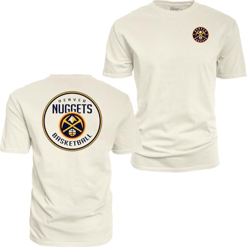 Image of Blue 84 NBA Unisex-Adult NBA Officially Licensed T-Shirt Ringspun Front /Back Ivory