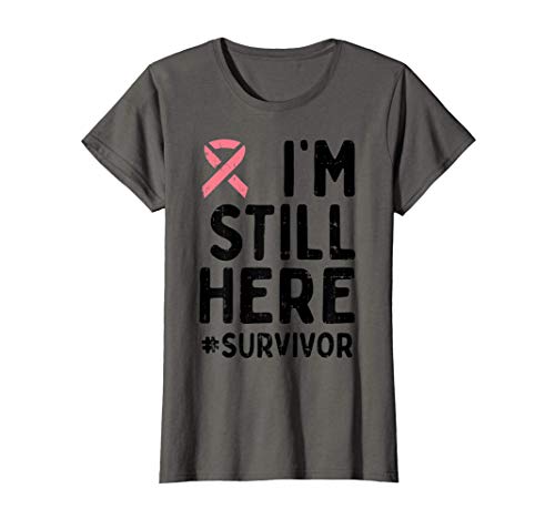 Mujer Pink Ribbon Still Here Survivor Breast Cancer Warrior Gift Camiseta