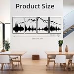 Ruiqas 4 Pieces Large Metal Wall Art Decor Silhouette Sculpture Mountain and Forest Abstract Minimalist Ornament Hanging Sign for Home Living Room Bedroom