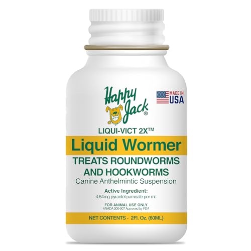Happy Jack Liqui-Vict 2X Liquid Dog Dewormer for Large