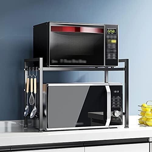 Support de four à micro-ondes extensible 2 niveaux étagère cuisine - 6