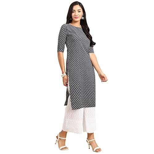 Image of Pinkmint Women's Crepe Digital Print Straight Kurta